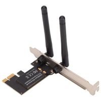 HURRISE adaptateur sans fil PCI E Carte WIFI PCIe technologie 11N 2 antennes de Gain 802.11b/g/n 300Mbps cartes réseau sans fil