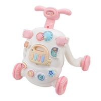 Omabeta jouet de marche pour bébé Trotteur pour bébé, conception ergonomique, poignée réglable puericulture moufles Bleu Rose
