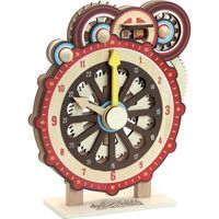 Horloge d'apprentissage en bois - VILAC - Machinalirleur - Découvrir les heures et les minutes - Pour enfant