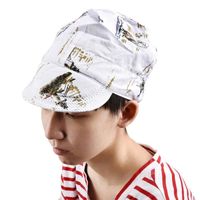 YOSOO chapeau de soudure Absorption de sueur de coton Casquette de soudage Chapeau Application Soudage Sécurité Blanc protecteur