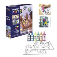 Kit créatif - SILVERLIT - Imagin'Art Vitro Color - Effet vitrail multicolore - Dès 3 ans - Feuilles réutilisables - Beaux-Arts et Loisirs créatifs