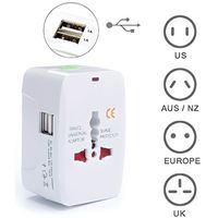 Adaptateur De Voyage Tout En 1, Prise 16 A Avec 2 Prises