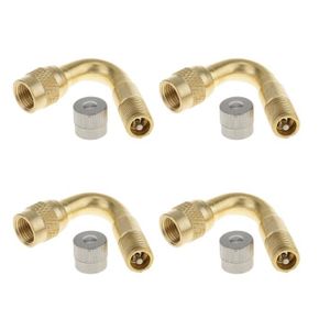Lot De 4 Extensions De Valve En Laiton 45° – Pour Pneus De Voiture, Camion, Moto - 10