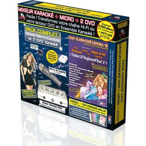 PACK SONO Pack Karaoké KPM Mixeur + 2 DVD + Micro + Adaptate