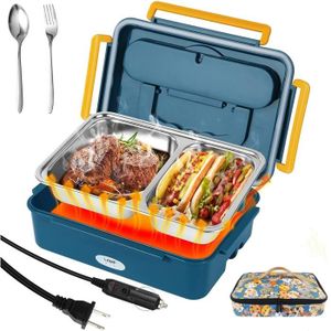 Boîte à lunch électrique sans fil, chauffe-aliments portable, récipient  chauffant sans eau, doublure en acier inoxydable, boîte à bento, 2200mAh,  1L - AliExpress