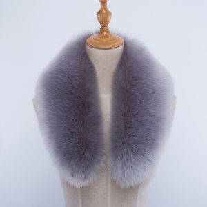 ECHARPE - FOULARD gris 50cm Manteau À Col En Fourrure Pour Hommes Et