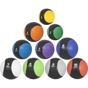 MEDECINE BALL Lot complet de 55 kg - 10 médecine balls - GORILLA SPORTS - Fitness - Adulte - Caoutchouc - Multicolore