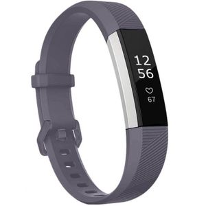 BRACELET MONTRE CONNEC. Bracelet silicone pour le Fitbit Alta (HR) - Gris