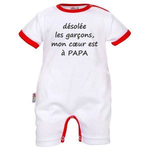 3 pi/èces pour la f/ête des p/ères pour b/éb/és gar/çons Filles et gar/çons avec Barboteuse pour Papa et Maman