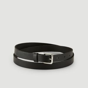 Bleu Marine Couleur Femmes Ceinture en Cuir Rond Boucle 35 mm x 110 cm long taille L convient 35-39