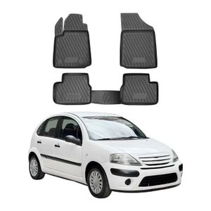 Tapis De Sol De Voiture Pour Dacia Logan I 2008-2014 Velours Imperméable 4Pcs - Auto