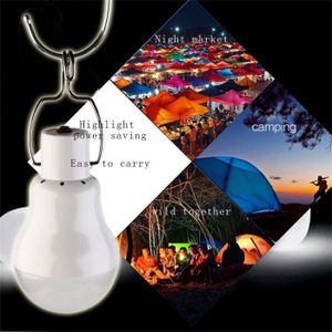 Solaire DEL ampoule lampe solaire lampe solaire camping lampe éclairage extérieur 15 W