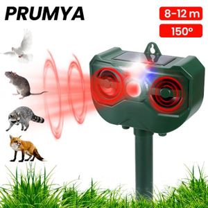 Répulsif pour chat extérieur, répulsif pour animaux à ultrasons solaires à  360 avec capteur de mouvement et lumière clignotante LED, effaroucheur de  chat 5 modes réglable imperméable à l'eau pour chien Rabb