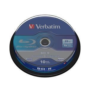 CD - DVD VIERGE Verbatim - BD-R - SL 25GB - 6x - 10 Pack Spindle