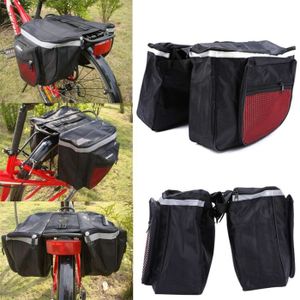 PANIER - SACOCHE VÉLO porte-bagages bicyclette étanche siège arrière sac de rangement pannier double rouge