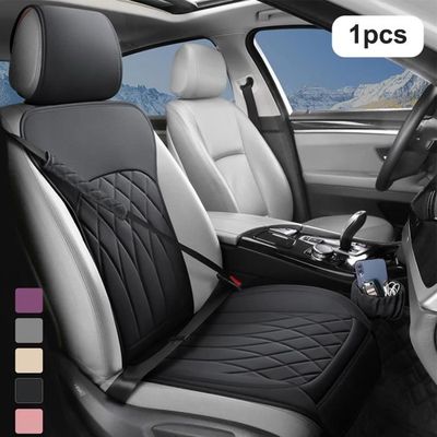 Housse Auto Luxe Noir Housse Siège Auto Black Panther - Cuir PU Luxe, Universelle 90% Voitures, 20.8x21, Anti-Dérapante Housse Universelle Voiture
