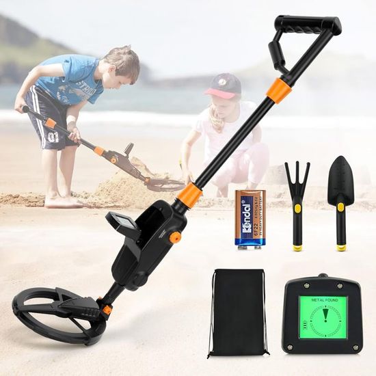 Détecteur De Métaux Enfants Léger Avec Écran LCD – Bobine Étanche IP68, Sensible Pour Or, Argent, Pièces – Idéal Débutants Et Kids