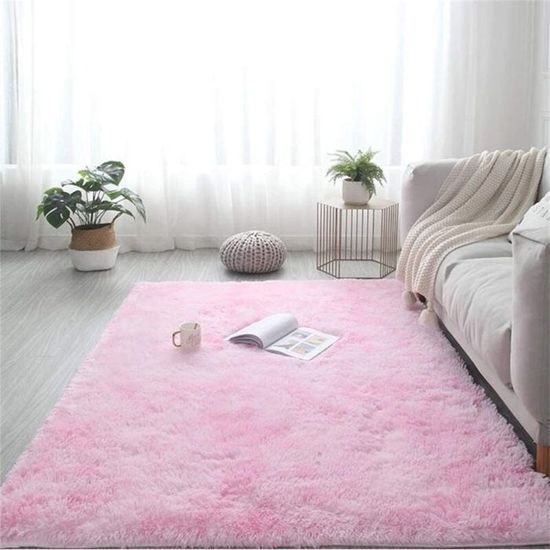 Tapis Shaggy Super Doux 260x280 Cm - Moelleux, Antidérapant, Pour Salon/chambre, Bleu Foncé