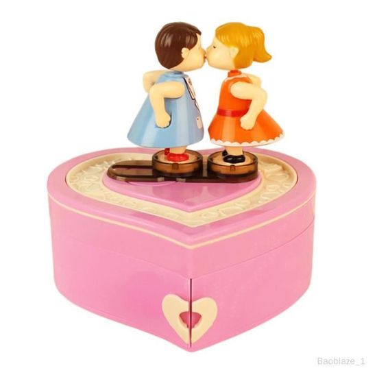 Boîte à musique ancienne avec poupée petite fille, lit de - Catawiki