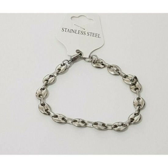 BRACELET GOURMETTE HOMME ACIER 316L INOXYDABLE POLI MASSIF BIJOU LARGE 12MM argenté - Achat