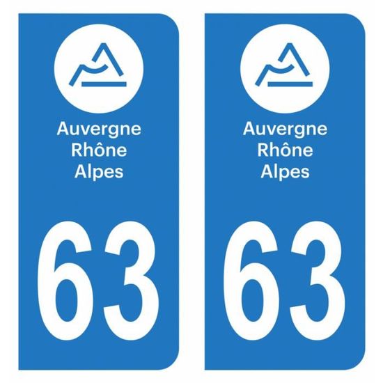 Autocollants Plaque Immatriculation Tête De Cheval - Lot De 2 Stickers Régionaux Pour Voiture
