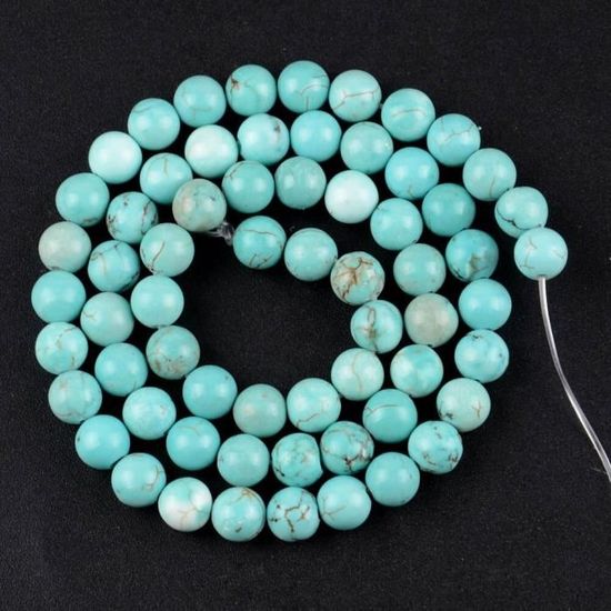 Collier En Amazonite Bleue Naturelle - Perles Rondes Facettées 2 Mm - Longueur Réglable 18 Pouces - Fait Main