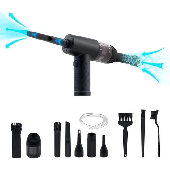 Plumeau à Air comprimé Portable 2 en 1, souffleur et aspirateur sans fil, souffleur d'air à 3 vitesses pour clavier, ordinateur, nettoyage de voiture 7 Plumeau à Air comprimé Portable 2 en 1, souffleur et aspirateur sans fil, souffleur d'air à 3 vitesses pour clavier, ordinateur, nettoyage de voiture 7