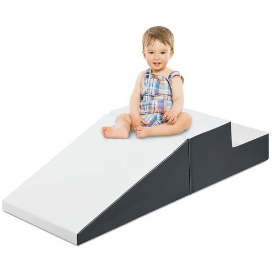Parcours De Motricité Bébé DREAMADE - 7 Blocs En Mousse - Simili Cuir Imperméable - Antidérapant - Pour Enfants 1 An Et + - Développement Moteur Et Jeux Actifs - 9