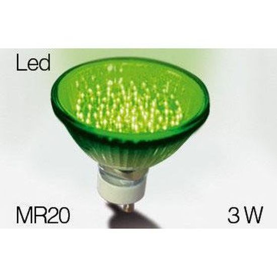 Ampoule GU10 MR 20 LED 3 Watts 36 LED VERT Cdiscount Maison