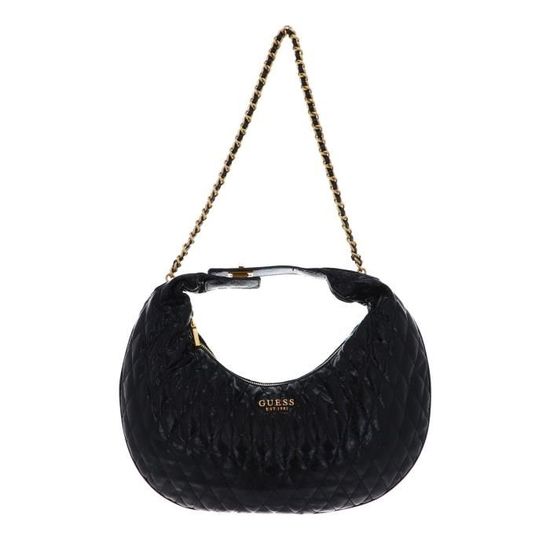 Sac à épaule Guess Cresidia Hobo Noir - Texturé - Neuf Avec étiquettes