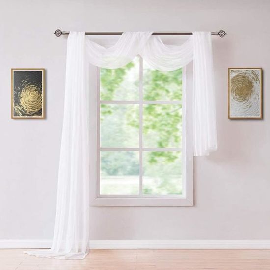 Voarge Tenture Arche Mariage Tulle 75x600 Cm – Rideau Transparent Gaze Pour Cérémonie, Photobooth, Décoration Fête