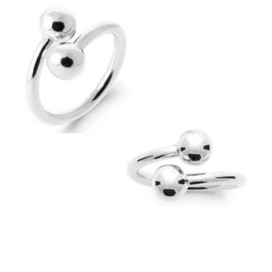 Bague Femme Argent Sterling 925 - Anneau Ouvert Ajustable - Design Empilable - Cadeau Élégant