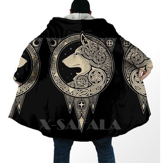 Manteau cape en lane et cachemre grs, cape à capuche pour femme