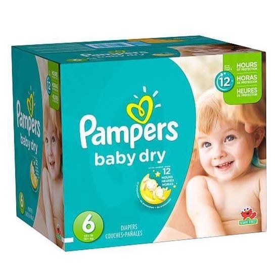 Pampers - 312 couches bébé Taille 6 baby dry