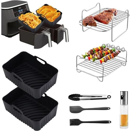 Accessoires En Silicone Pour Friteuse à Air Ninja Foodi FlexDrawer 10,4L - Lot De 3 Pièces, Lavables, Compatibles AF500DE/AF500EU
