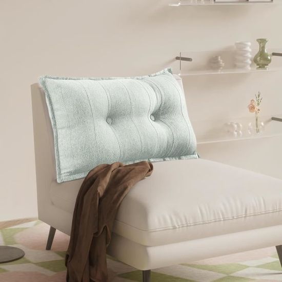 Coussin Tête De Lit 180x50cm Rouge - Coussin Lecture Ergonomique Avec Attaches, Dossier Canapé Confortable