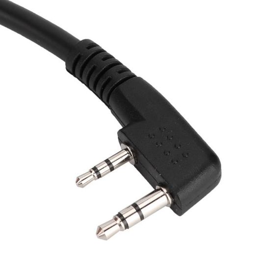 Câble Bidirectionnel 2 Broches Vers 5 Broches Pour Radios Kenwood, Baofeng, HYT - Compatible Casques Aviation