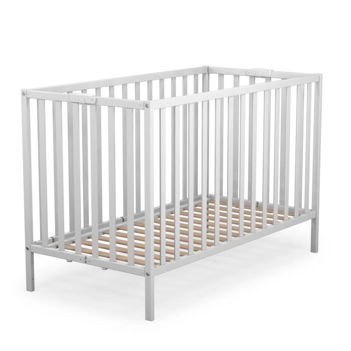 At4 Lit Pliant A Lattes 60x1 Cm Blanc Cdiscount Puericulture Eveil Bebe