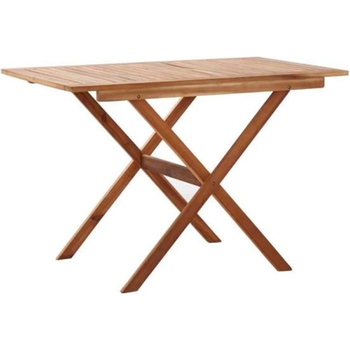 Table de jardin pliante, salon de jardin pour activités de plein air, balcon terrasse de jardin, table en bois 110x67x74 cm robuste