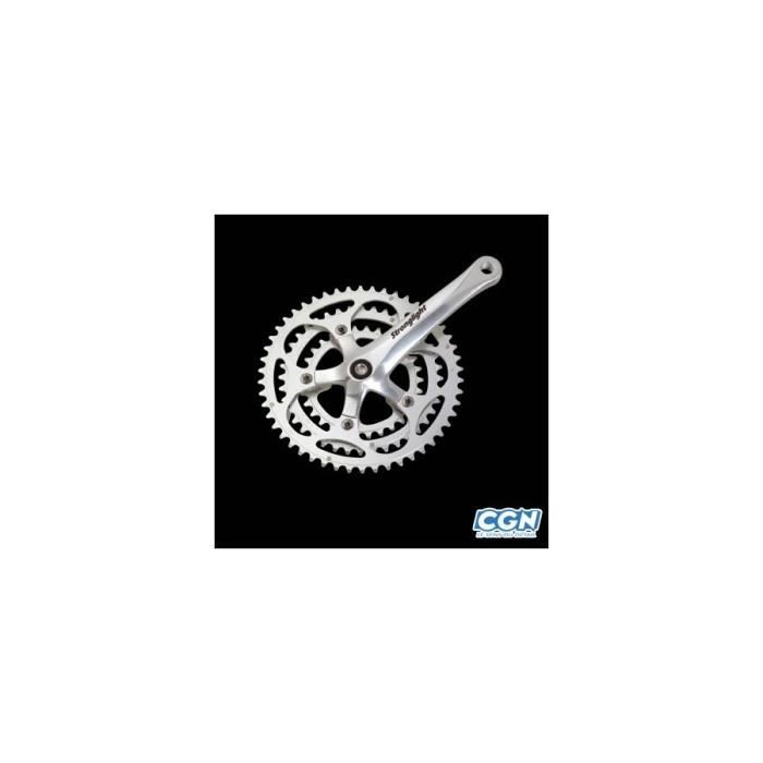 Pedalier route triple 46-36-26d l170 strong impact argent