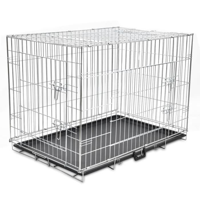 Cage Box Caisse de Transport métallique et pliable pour chiens XL