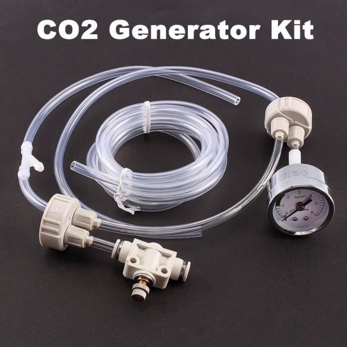 Aquarium,Kit d'aquarium système de générateur de CO2 bricolage Avec Valve de Co2 régulateur moniteur de Table ou - Type Black