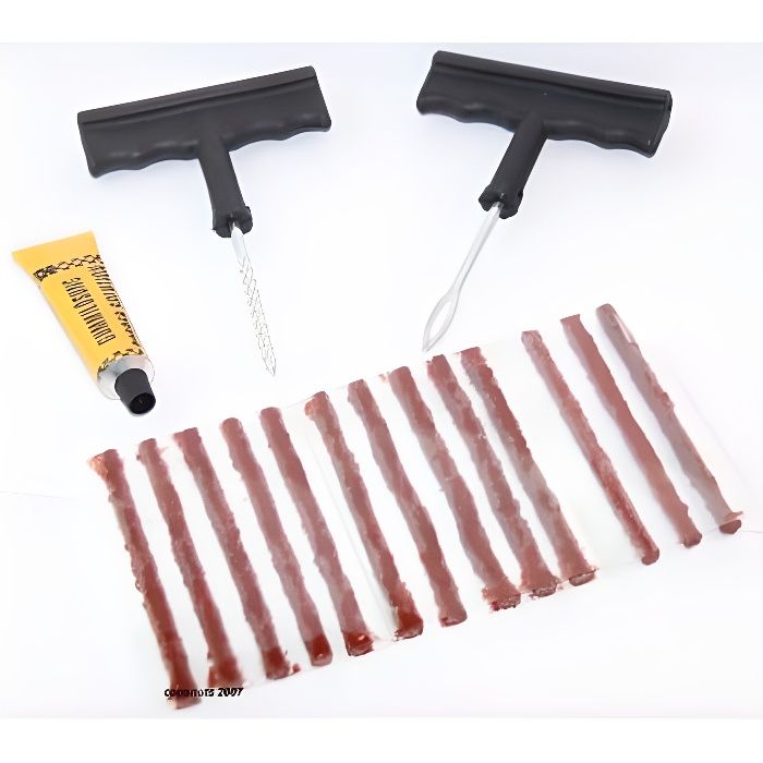 kit reparation pneu+ 13 meches voiture,moto ,quad