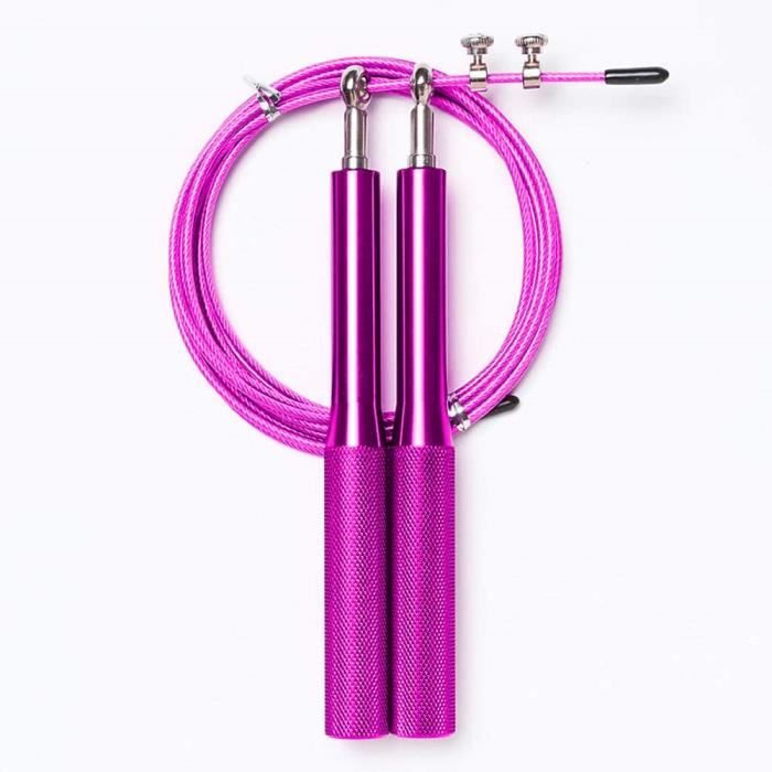CORDE A SAUTER Corde À Sauter Fitness,Vitesse Réglable Adultes Corde À Sauter Professionnelle, Violet De Ta449