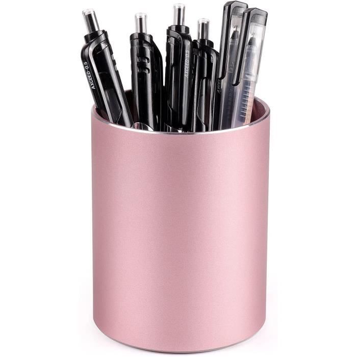 Pot à Crayon en Métal, Taumie Forme Ronde Pot à Stylos, Porte-Pinceau De Maquillage, Rangement pour Bureau, Organisateur De Bure135