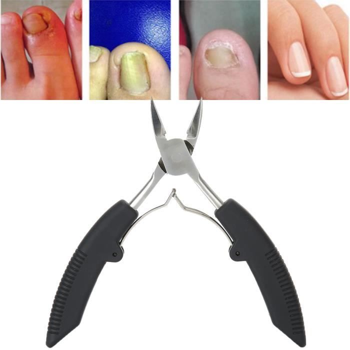 Qiilu Pinces à cuticules pour ongles Ciseaux à cuticules professionnels Ongle Ongle Épais orteil incarné Coupe-ongles Pinces