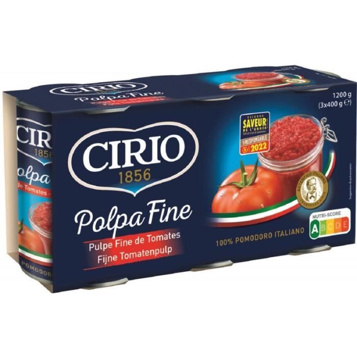 CIRIO - Pulpe De Tomates Fine 1200G - Lot De 4