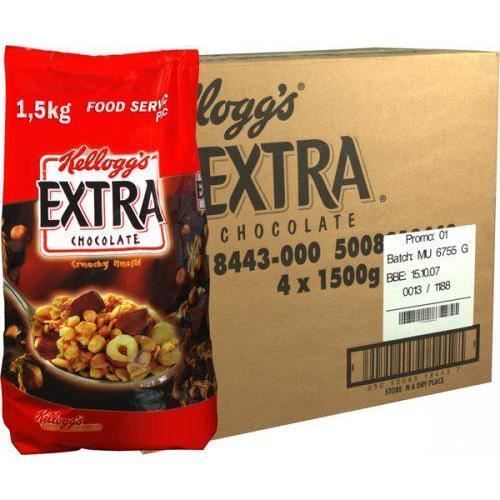 Kellogg`s Céréales Extra Chocolat/Noisettes 1.5 kg