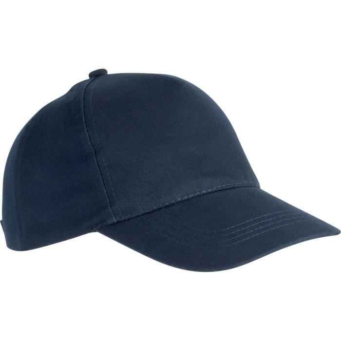 Casquette coton épais - 5 panneaux (Marine - One Size - Homme)