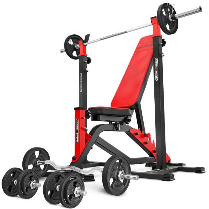 - MS-L101 + MS-S101 + barres et disques en caoutchouc 83 kg